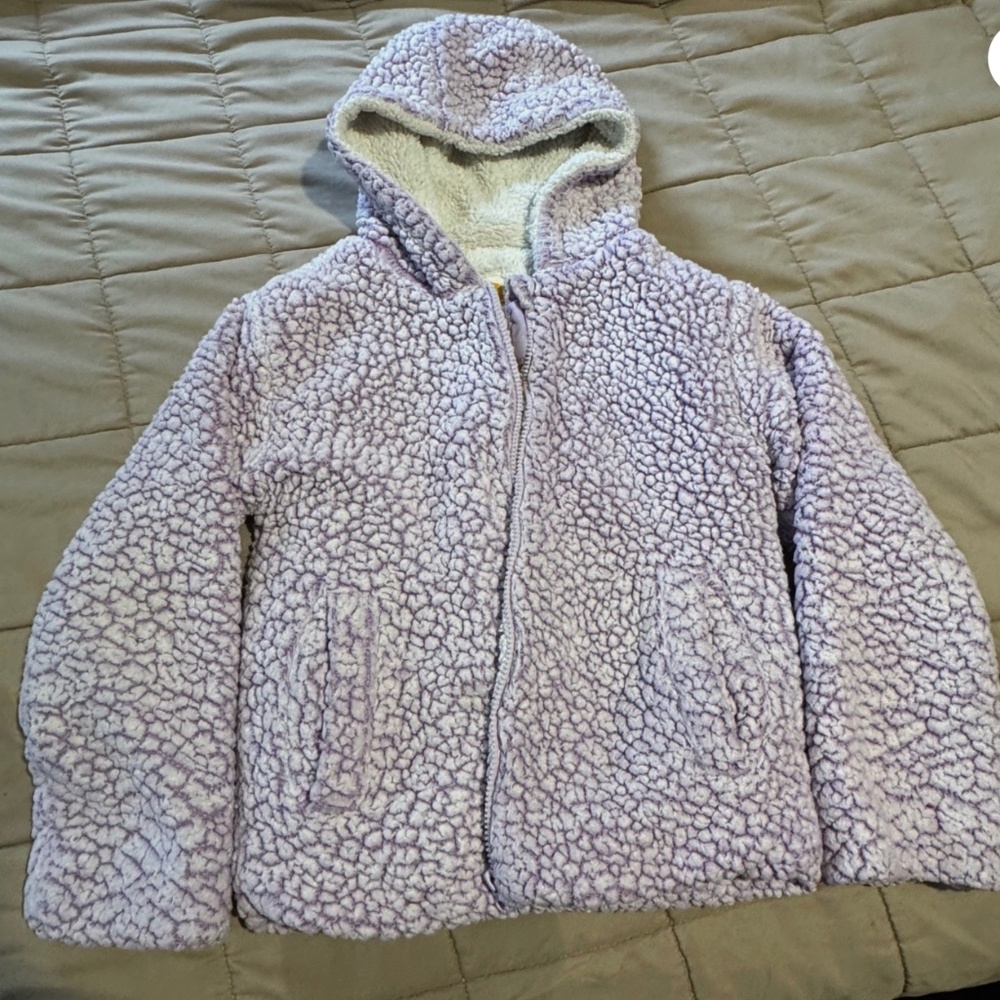 C&C California Girls' Sherpa Fleece Hooded Jacket Lavender